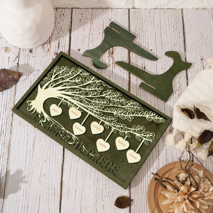 A mi mamá/abuela-Adorno 2-8 nombres personalizados decoración de madera árbol de la vida-Jessemade ES