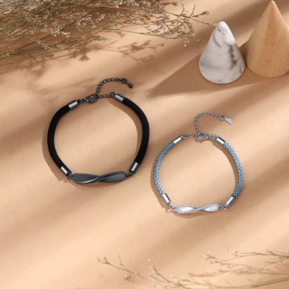Pulseras infinito para pareja pulsera sin personalización