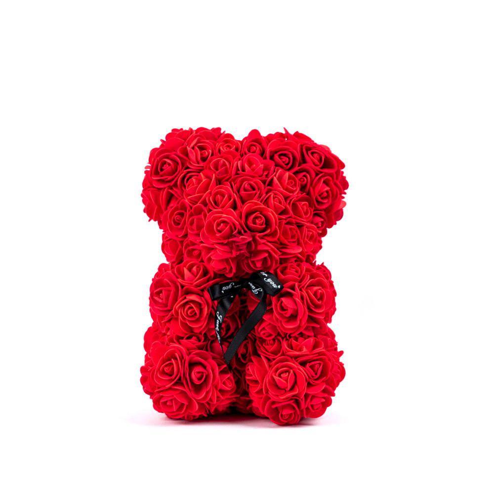 San Valentín-Decoración de oso de rosa-Jessemade ES