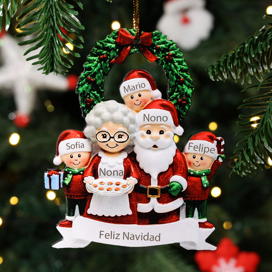 Custom Christmas Santa Claus Ornament