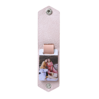 Llavero para pareja de cuero personalizado con texto y foto-Jessemade ES