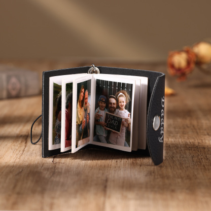 Llavero mini álbum para cinco fotos 1 nombre personalizado-Jessemade ES