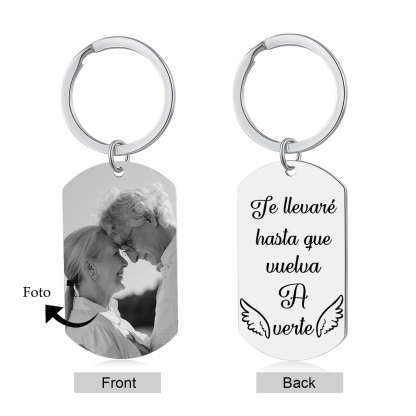 Llavero conmemorativo a un ser querido personalizado con foto-Jessemade ES