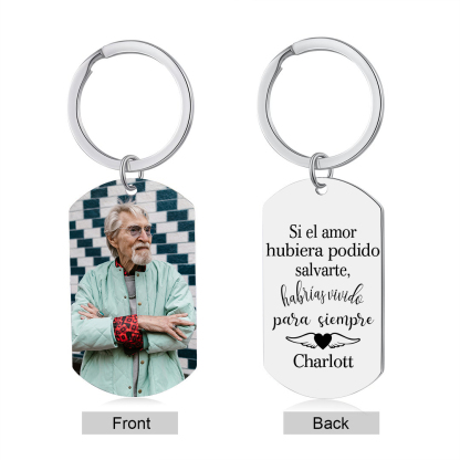Llavero conmemorativo a un ser querido personalizado con foto y nombre-Jessemade ES