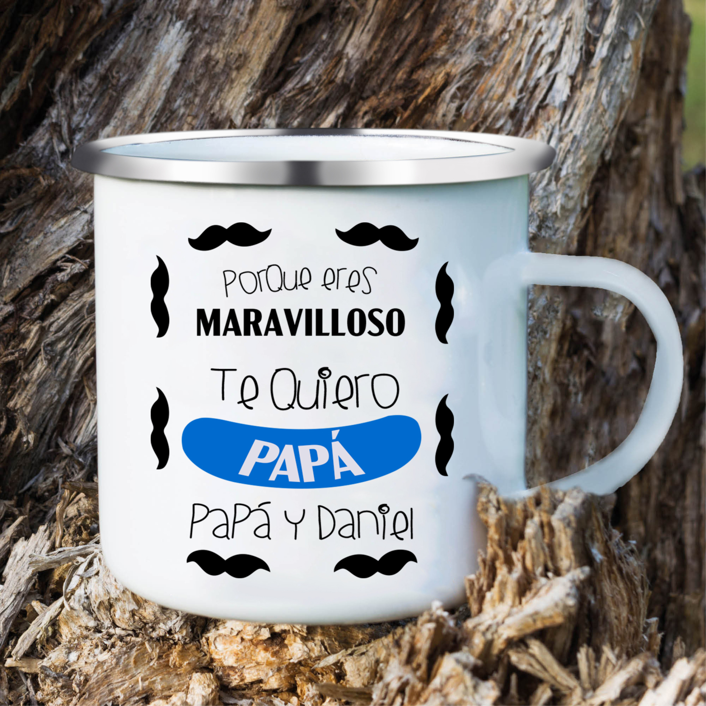 Taza para papá con 1 texto personalizado-Jessemade ES