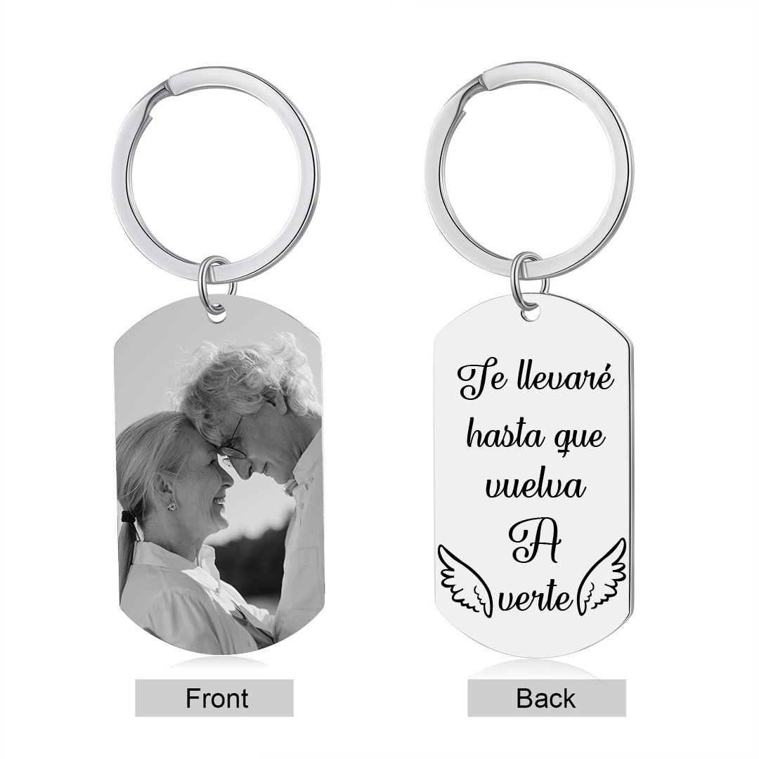 Llavero conmemorativo a un ser querido personalizado con foto-Jessemade ES