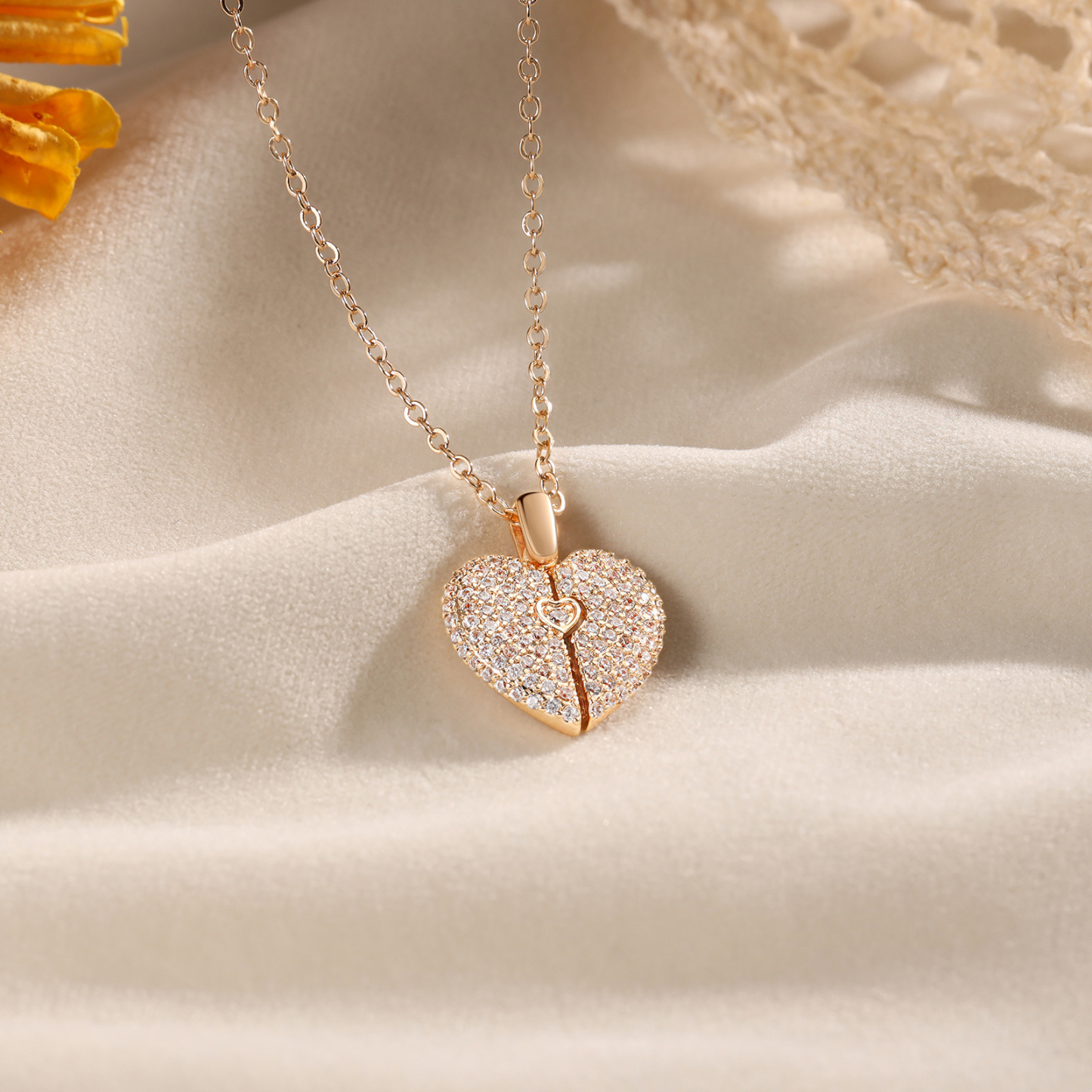 Collar en forma de corazón 1 foto personalizada-Jessemade ES