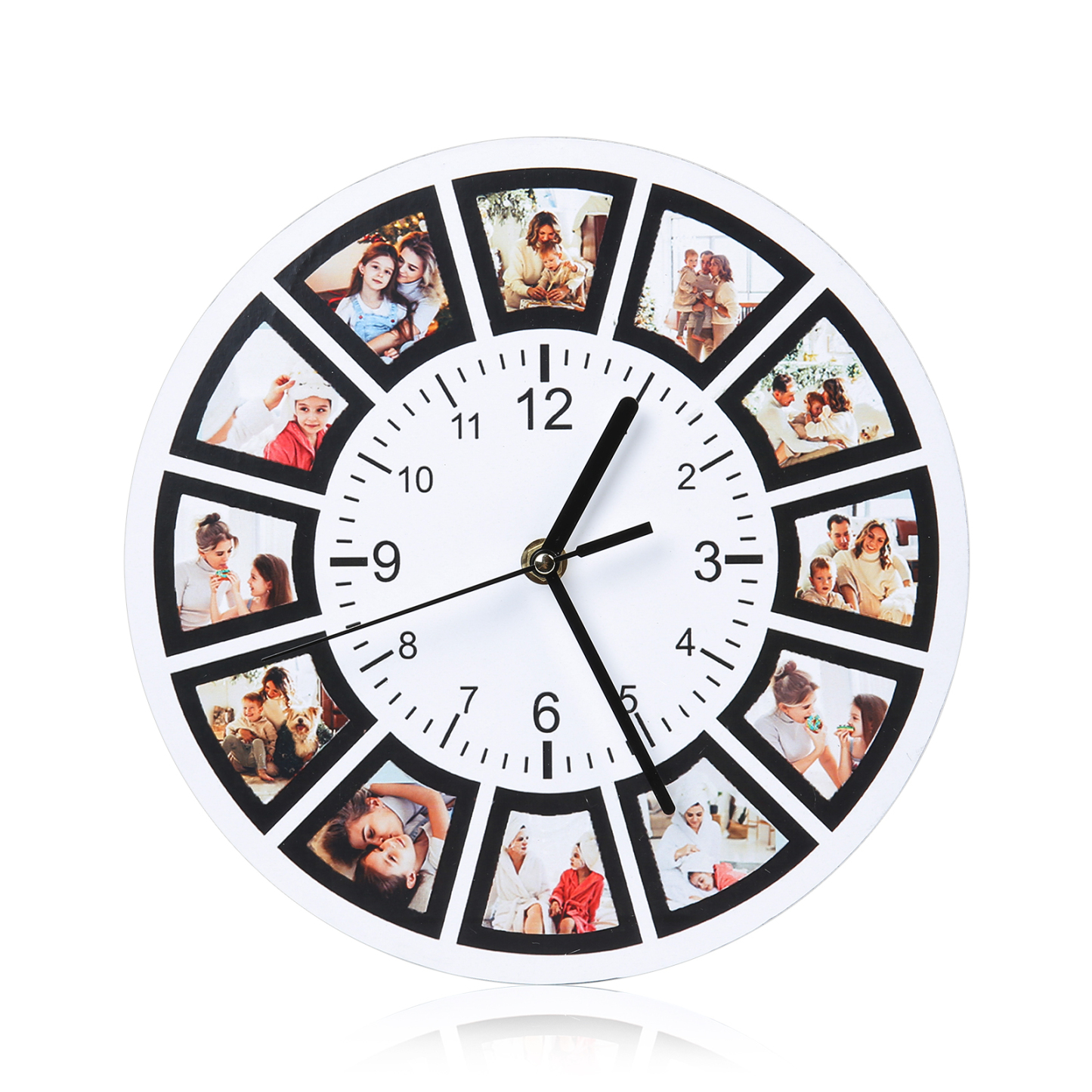 Reloj Personalizado con 12 Fotos – Regalo Decorativo y Emotivo para Familiares o Pareja