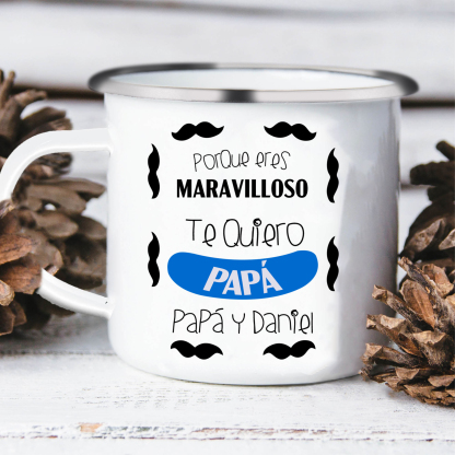 Taza para papá con 1 texto personalizado-Jessemade ES