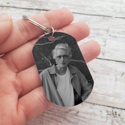 Llavero conmemorativo a un ser querido personalizado con foto, nombre y años-Jessemade ES