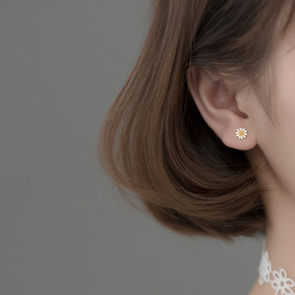Pendientes elegantes de girasol aretes-Jessemade ES