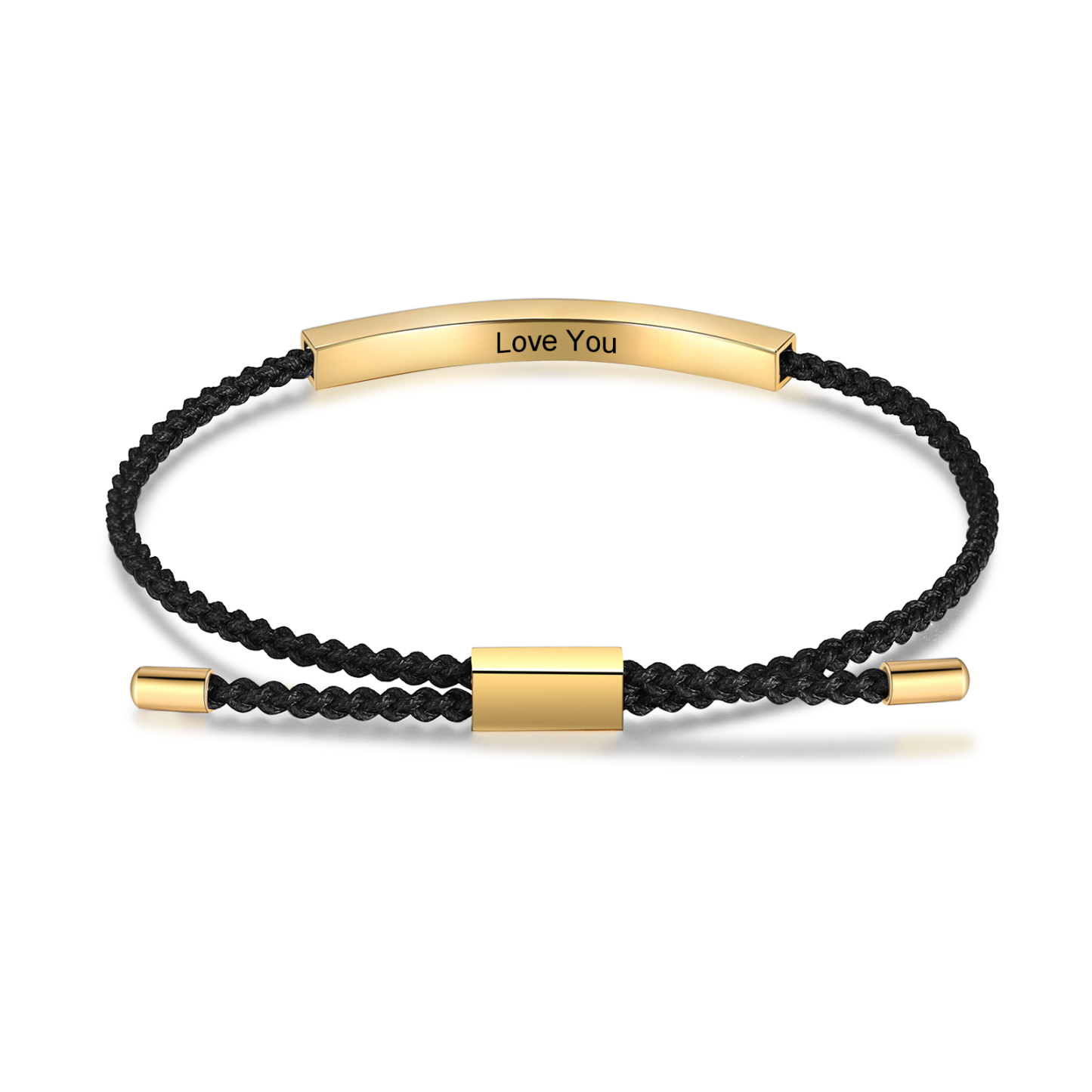 Pulsera de cuerda tejida a mano con nombre y texto personalizados seis colores