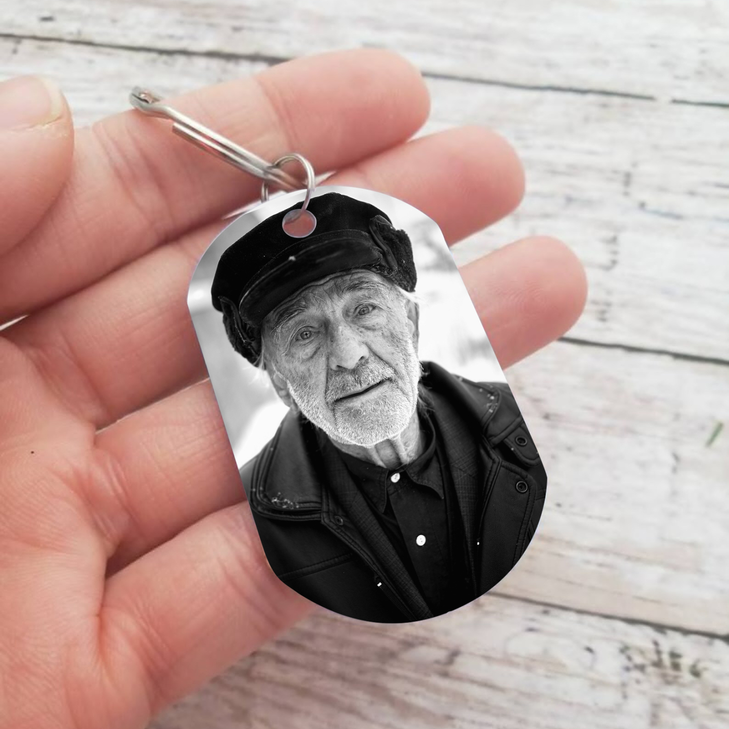 Llavero conmemorativo a un ser querido personalizado con foto y nombre-Jessemade ES