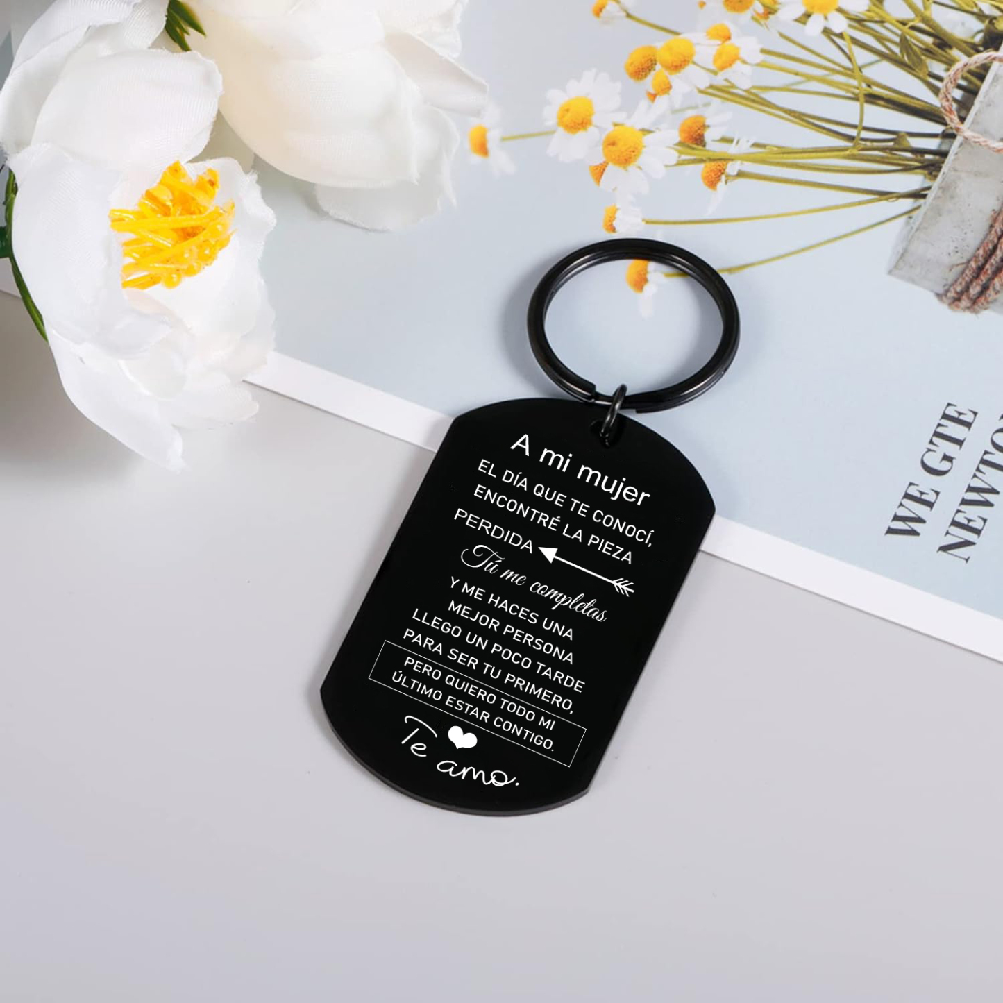 Llavero a mi mujer para pareja "Eres mi pieza perdida" 1 foto personalizada