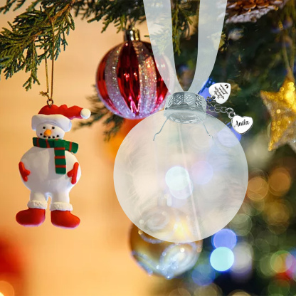 Bola navideña conmemorativa Adorno de Navidad 1 nombre personalizado con pluma -Jessemade ES