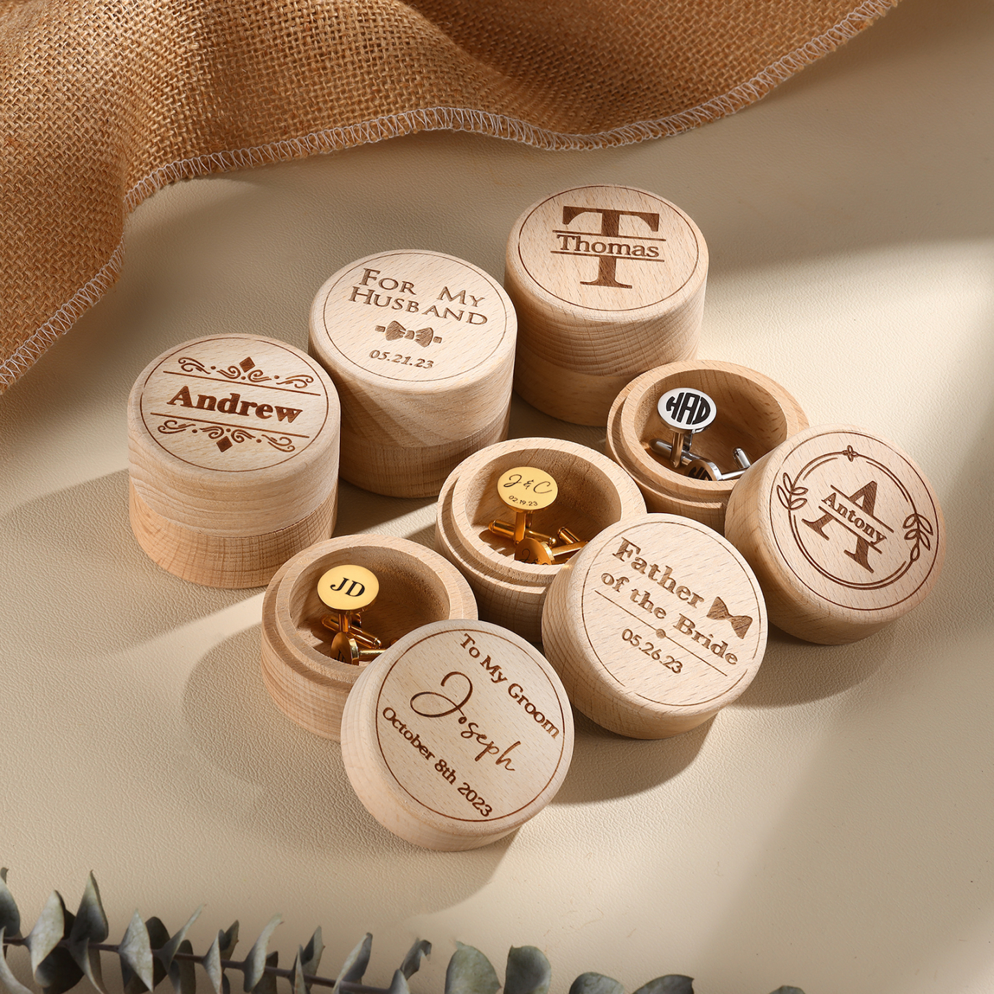 Gemelos con 2 letras personalizadas-Jessemade ES