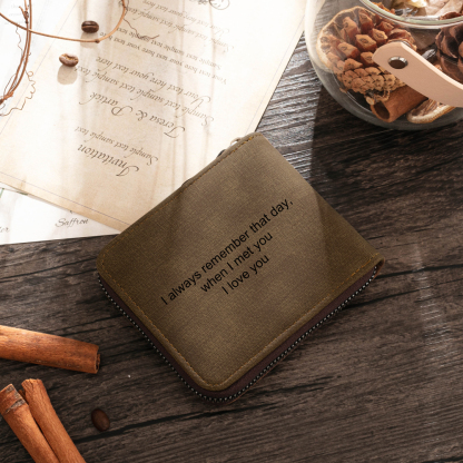 Cartera, billetera con 1 foto y 1 texto personalizados, monedero clásico para hombre