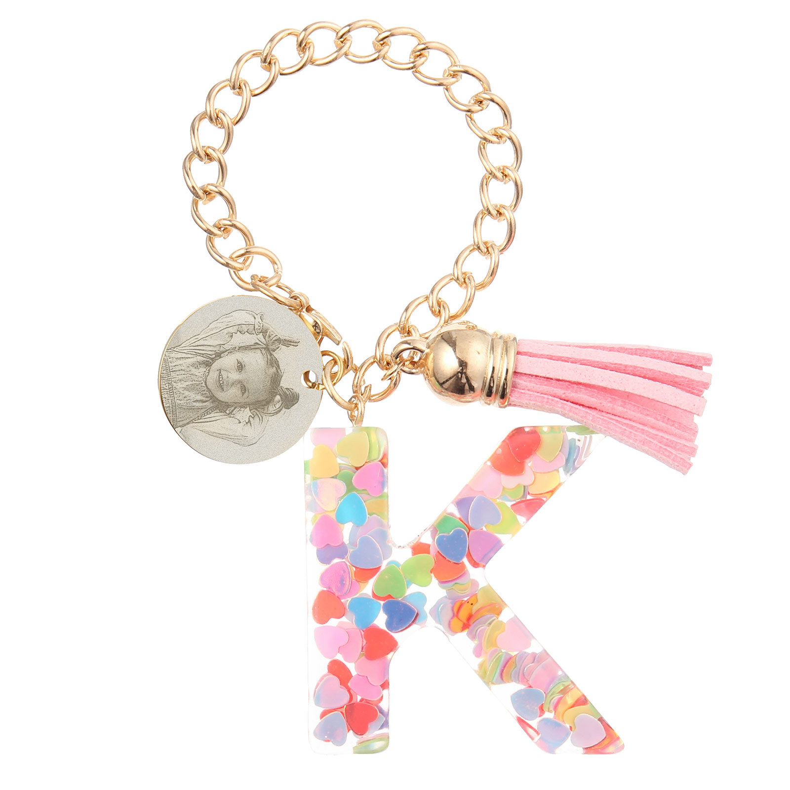 Etiqueta/Llavero con foto personalizada para mochila, botella