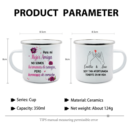 Taza para amigas pinky swear 2 nombres personalizados-Jessemade ES