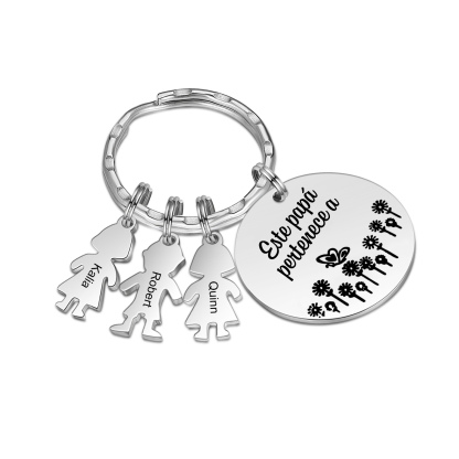 A mi papá - Llavero con 1-5 nombre personalizado en "niños"-Jessemade ES