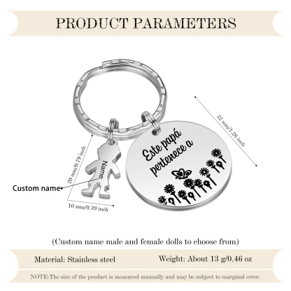 A mi papá - Llavero con 1-5 nombre personalizado en "niños"-Jessemade ES