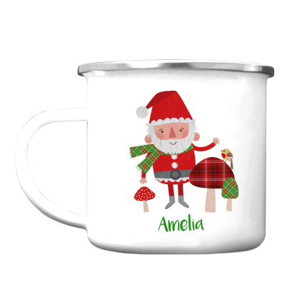 Navidad-Taza Papá Noel para niños con 1 nombre personalizado