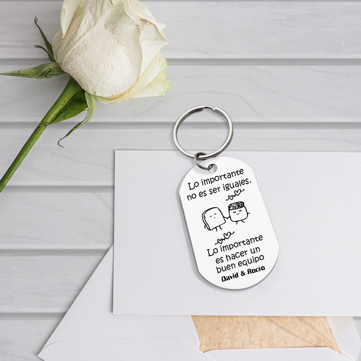 Llavero personalizado con 2 nombres para pareja-Jessemade ES