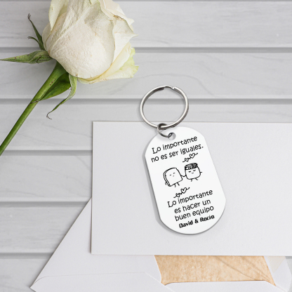 Llavero personalizado con 2 nombres para pareja-Jessemade ES