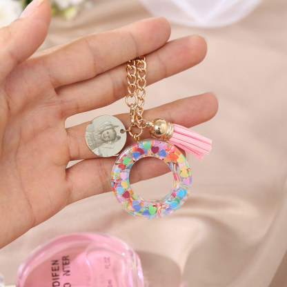 Etiqueta/Llavero con foto personalizada para mochila, botella