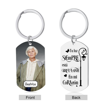 Llavero conmemorativo a un ser querido personalizado con foto y nombre-Jessemade ES