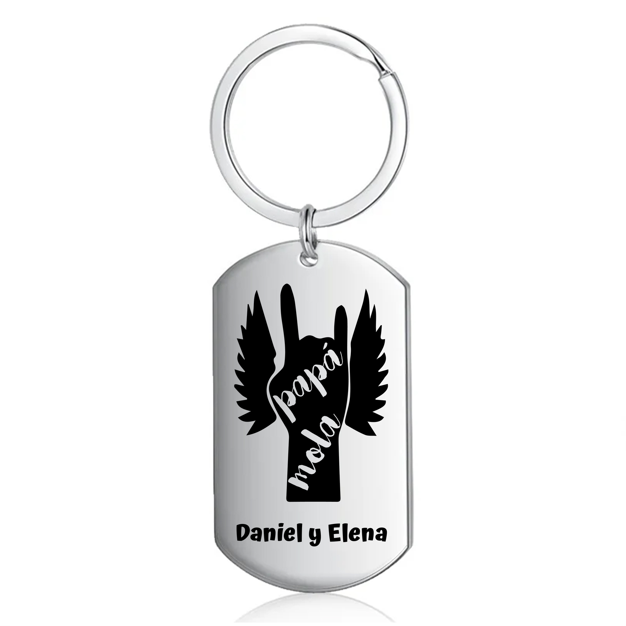 A mi papá-Llavero Personalizado PAPÁ MOLA 1 Texto -Jessemade ES