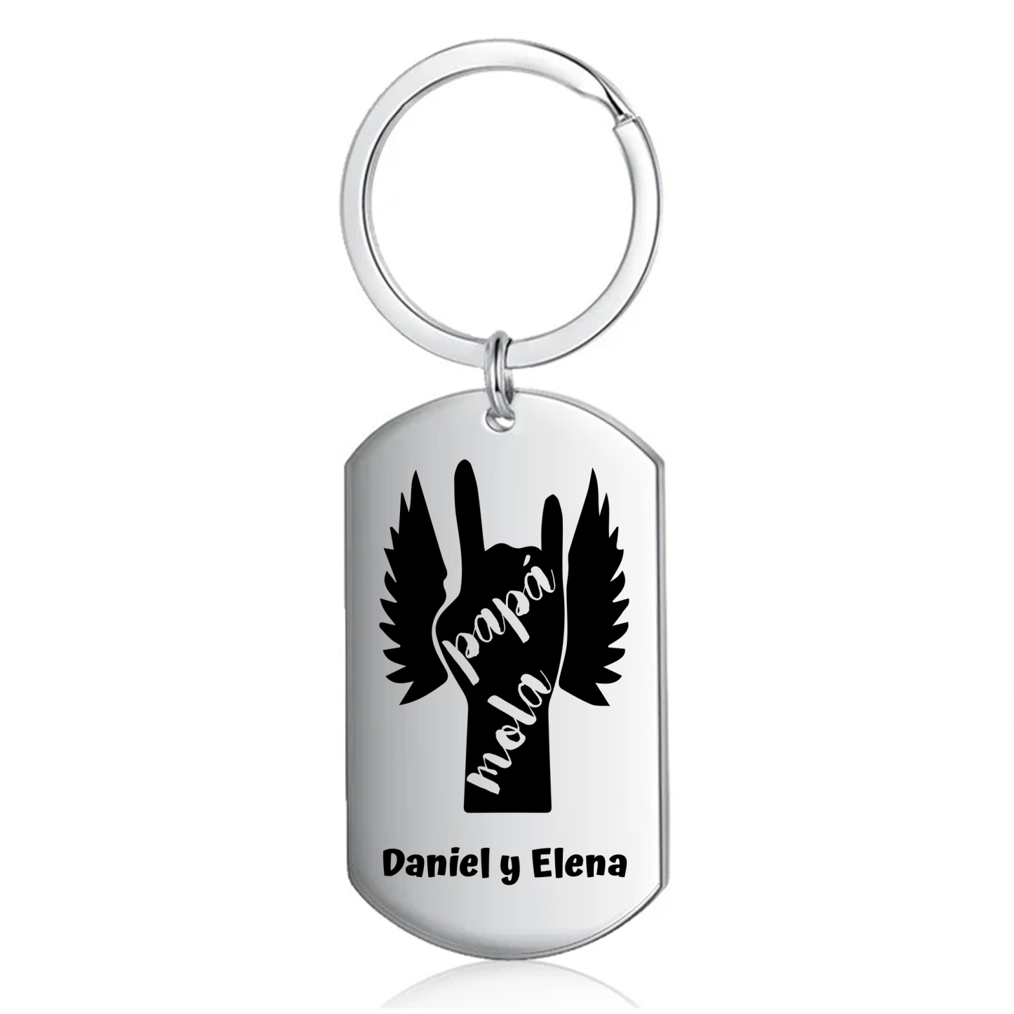 A mi papá-Llavero Personalizado PAPÁ MOLA 1 Texto -Jessemade ES