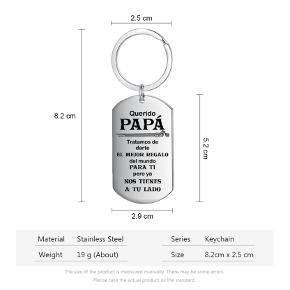 A mi papá-Llavero de placa con motocicleta-Jessemade ES
