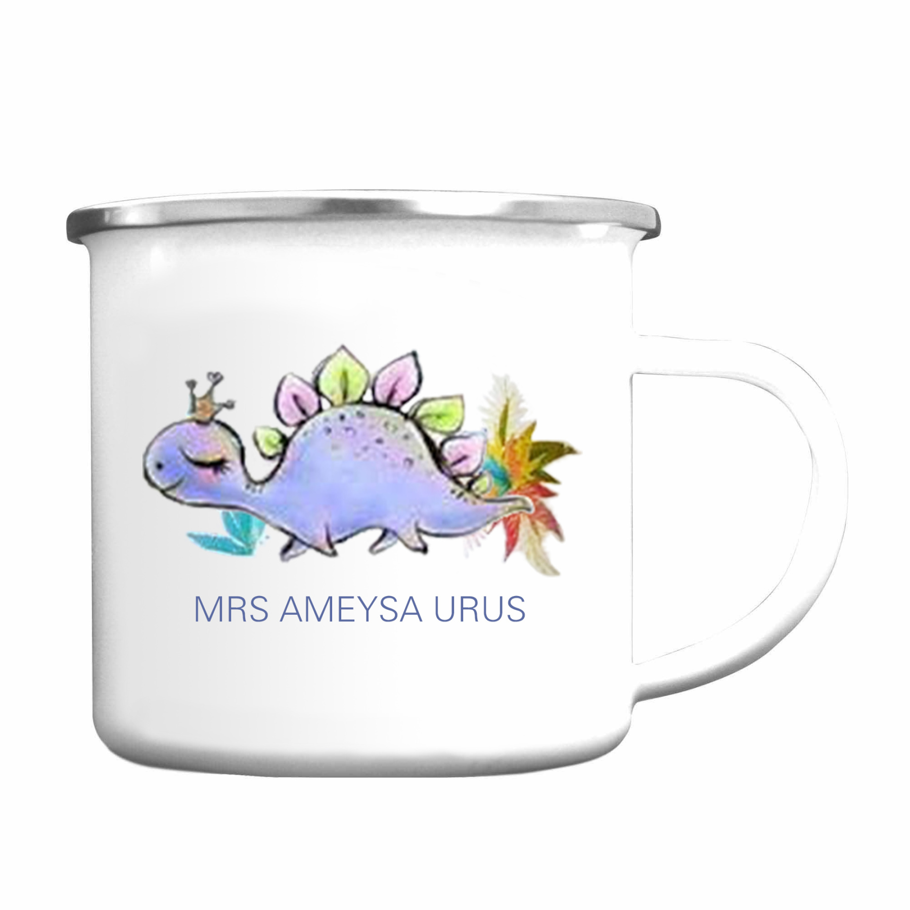 Taza con dinosaurios para niños con 1 nombre personalizado-Jessemade ES
