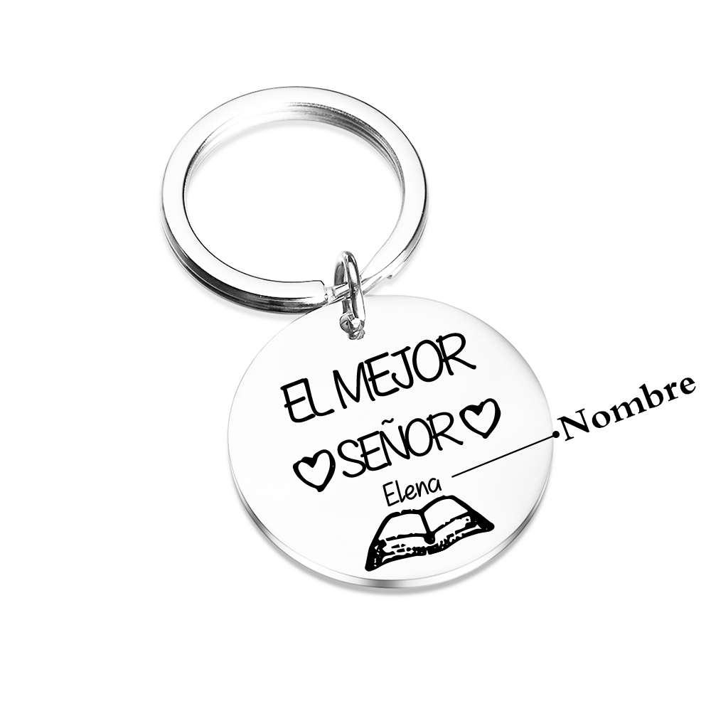 Llavero personalizado con el nombre del profesor o el maestro-Jessemade ES