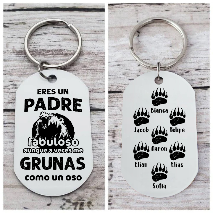 A mi papá-Llavero 1-7 Nombres Personalizados PADRE FABULOSO-Jessemade ES