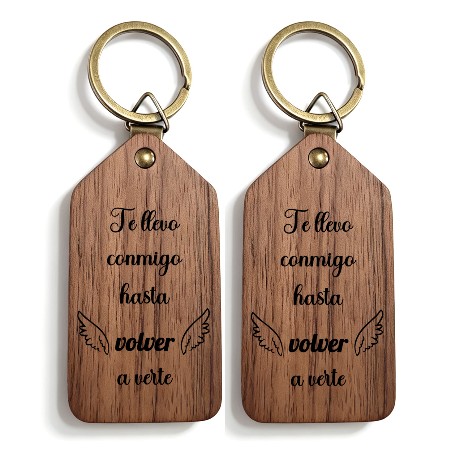 Llavero de madera con foto personalizado como regalo conmemorativo