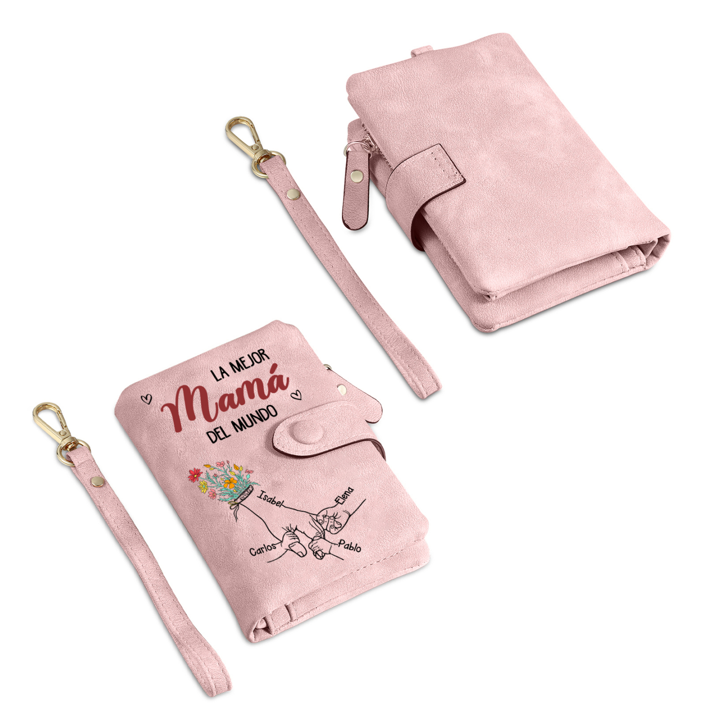 Cartera Personalizada «Le Mejor Mamá / Abuela del Mundo» con los Nombres de los Niños