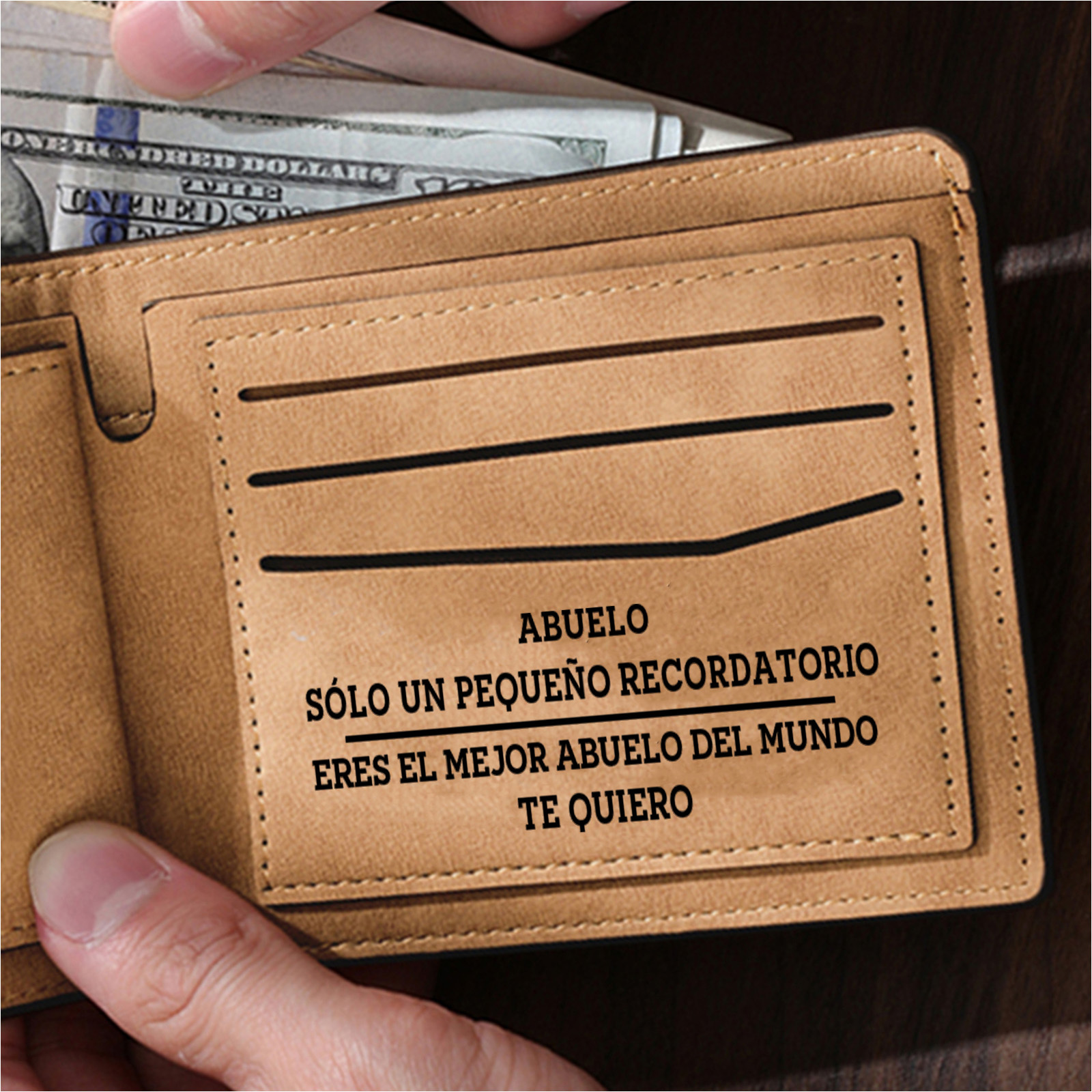 Cartera personalizada para abuelo regalo práctico y emotivo para padre y suegro | Jessemade
