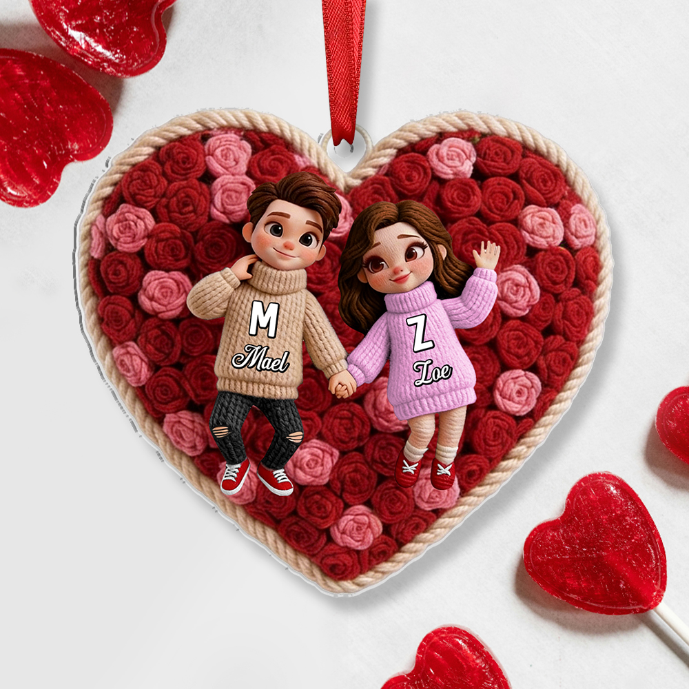 Llavero de corazón personalizado para parejas con nombres – Regalo único | Jessemade.com
