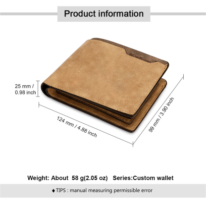 Cartera de piel con nombres - Cartera para abuelo o papá | Jessemade