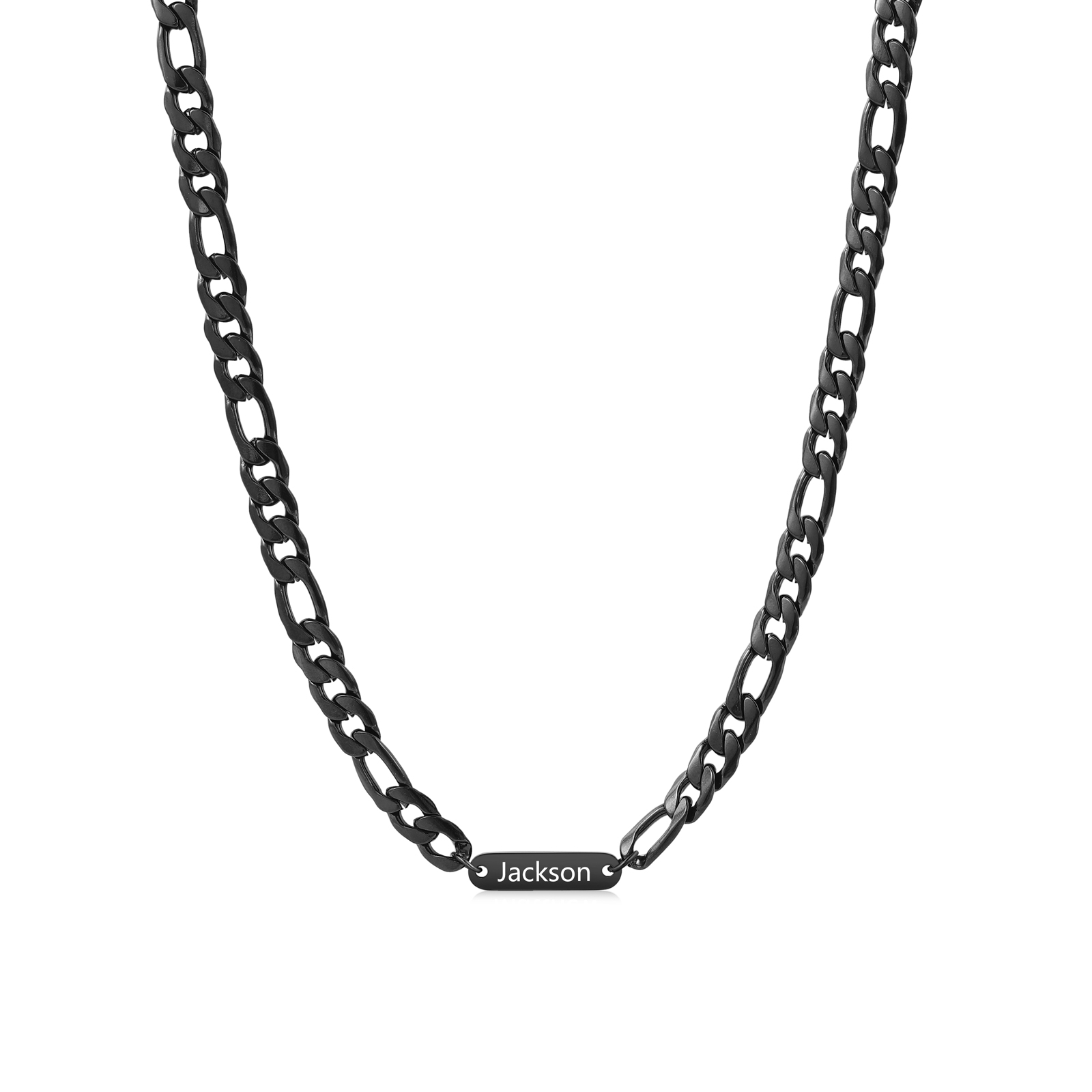 Collar de acero inoxidable personalizado con 1-5 nombres Collar para hombre