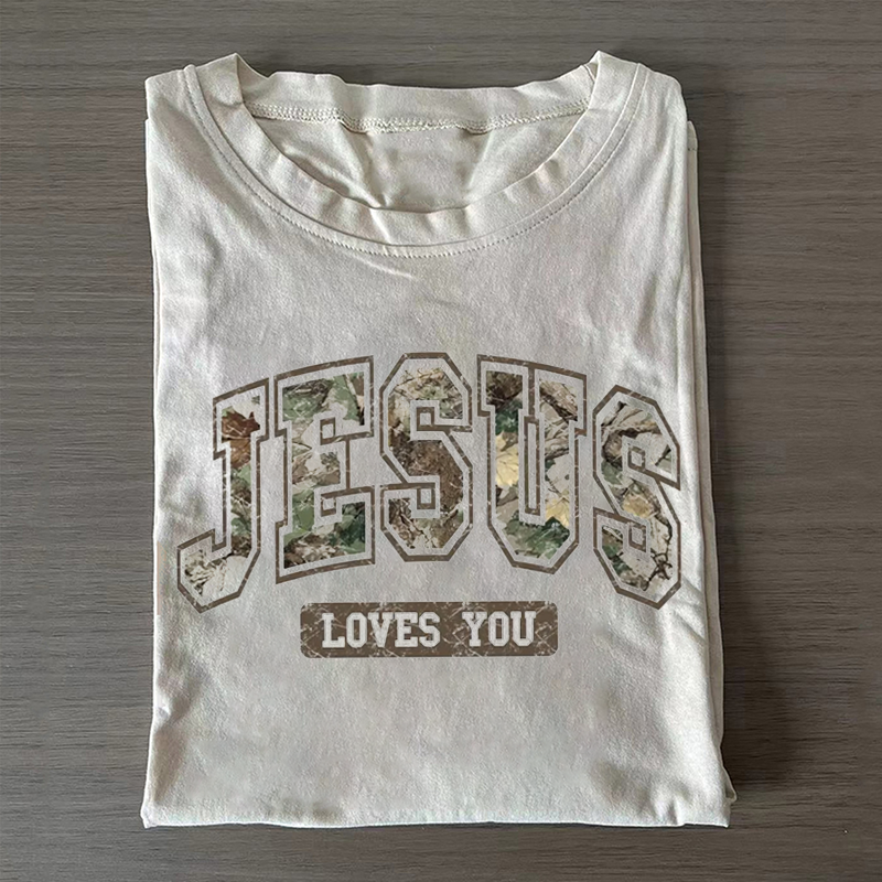 Trendy Jesus Loves You  T-Shirt