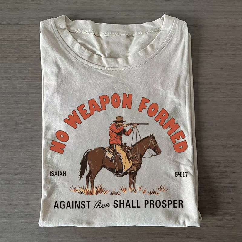 No Weapon Formed Christian Washed  T-Shirt