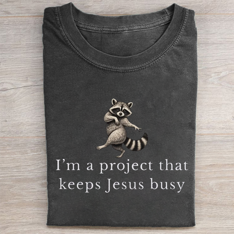Funny Christian Raccoon  T-Shirt