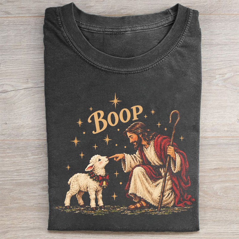 Vintage Jesus and Lamb Boop  T-shirt