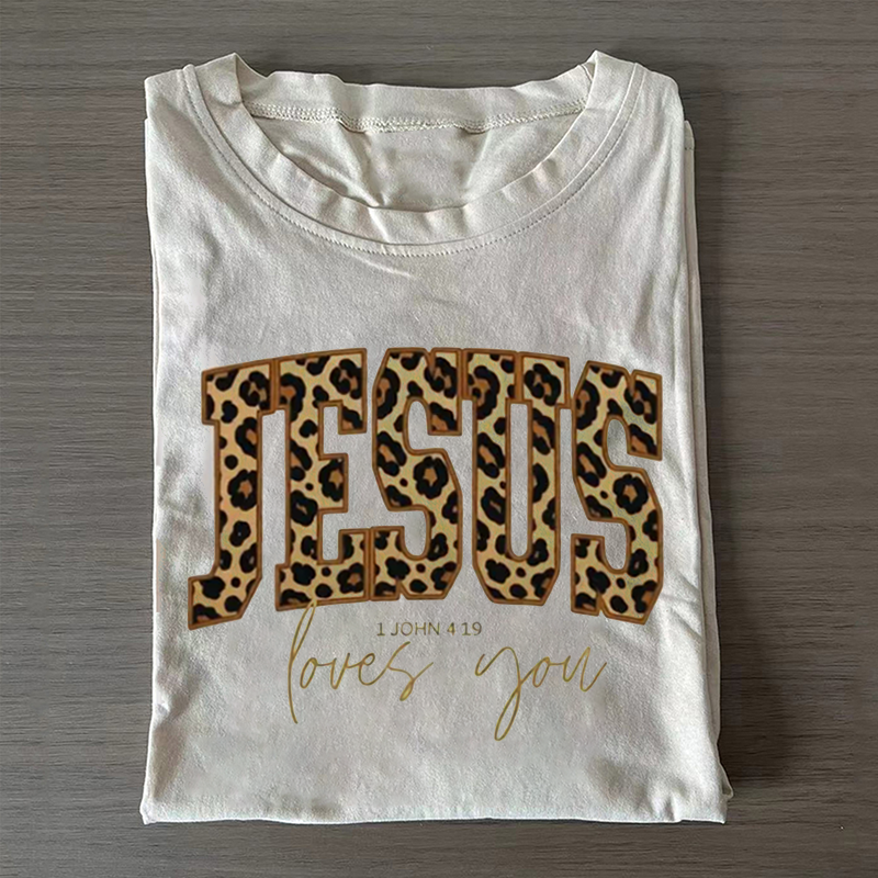 Christian Cotton Casual Round Neck Graphic  T-shirt