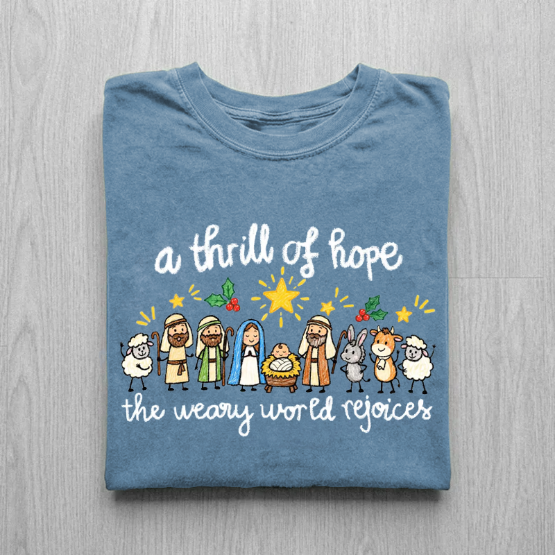 Cute Christmas Nativity Doodle Characters  T-shirt