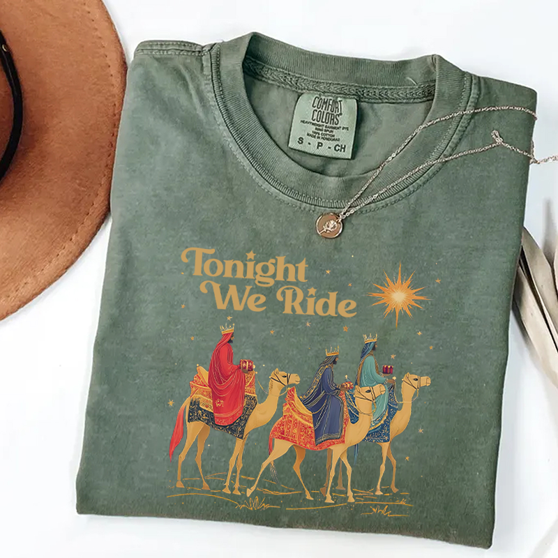 Tonight We Ride Christmas T-shirt