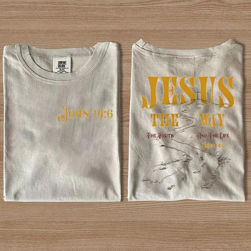 Jesus The Way The Truth And The Life Christian Washed T-shirt